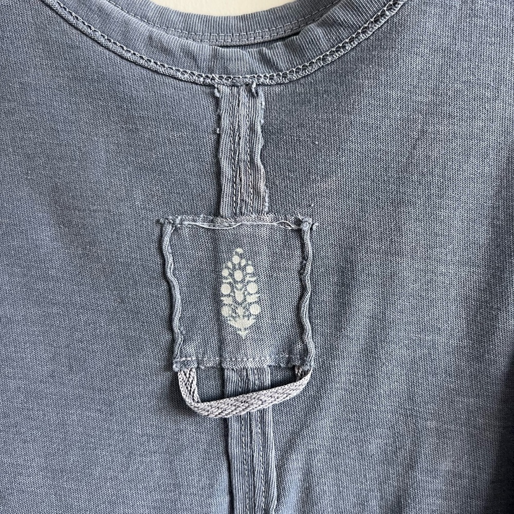 2-in-1 Free People Movement Cropped Tank - Faded Orange and Blue-Grey